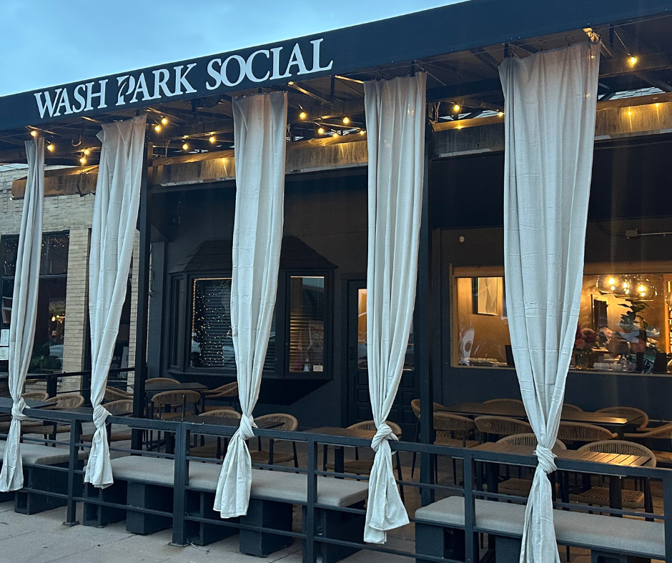Front of the wash park social restaurant